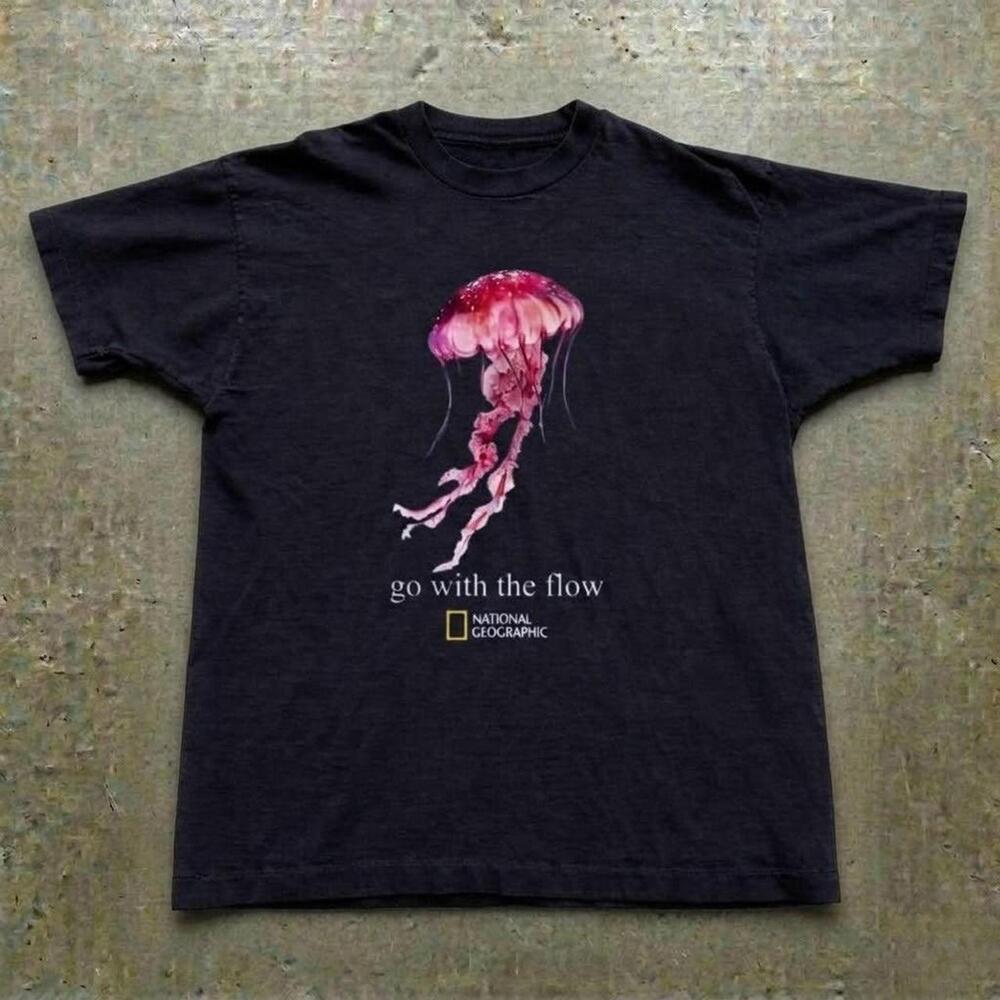 National Geographic Jellyfish Black Cotton T Shirt